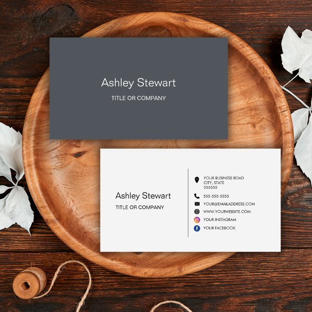 Minimalist Social media Website Name Modern Business Card (Creator Uploaded)