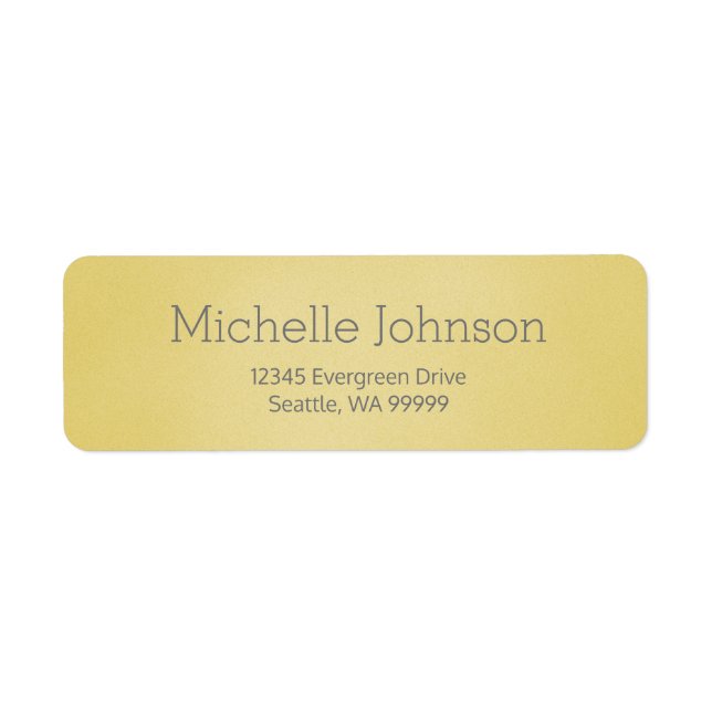 Minimalist Soft Beige Grainy Return Address Label (Front)