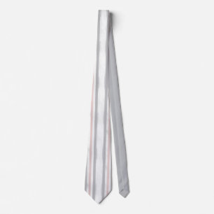 Minimalist Soft Grey Blush Pink Stripe Tie