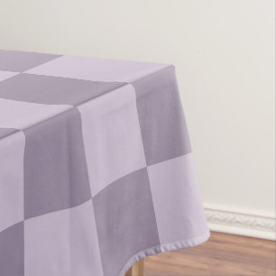 Minimalist Soft Lavender Checkerboard Pattern  Tablecloth