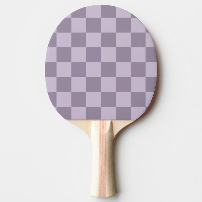 Minimalist Soft Lavender Chequerboard Pattern  Ping Pong Paddle (Front)