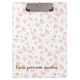 Minimalist Soft Pastel Blush Pink Custom Text Desk Clipboard