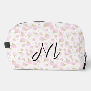 Minimalist Soft Pastel Blush Pink Initial Dopp Kit