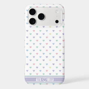 Minimalist Soft Pastel Heart Pattern Personalised