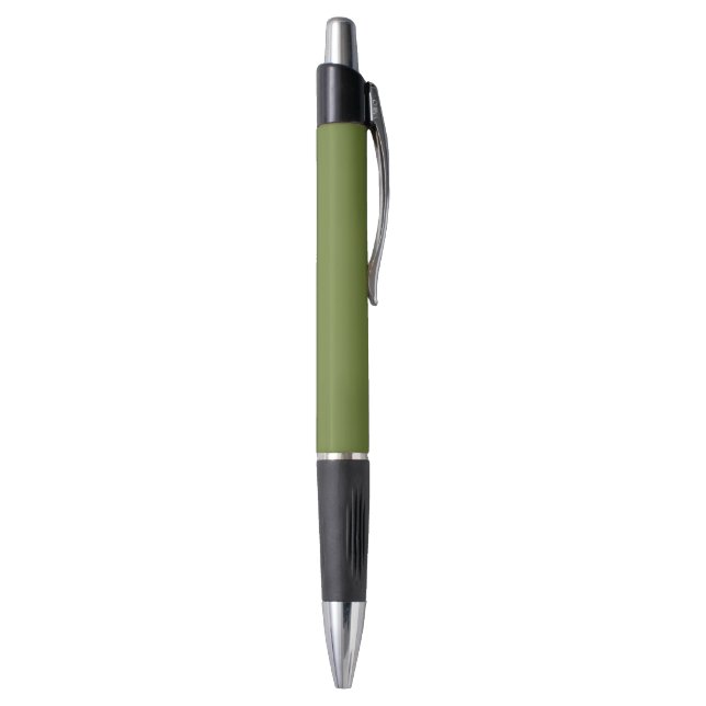 Minimalist Solid Color Pen - Olive Green (Bottom (Vertical))