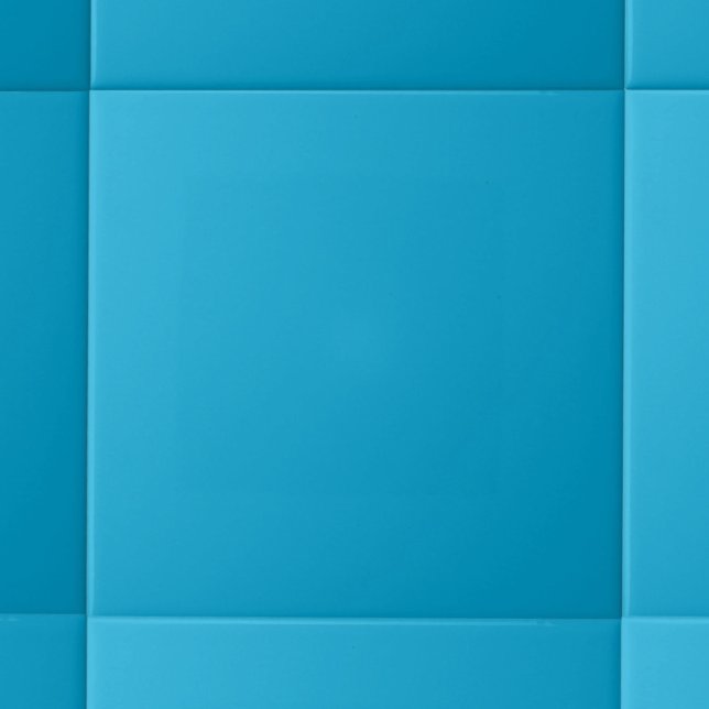 Minimalist Solid Colour Cerulean Blue Ceramic Tile (Creator Uploaded)