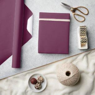 Minimalist Solid Elegant Plum Purple  Wrapping Paper