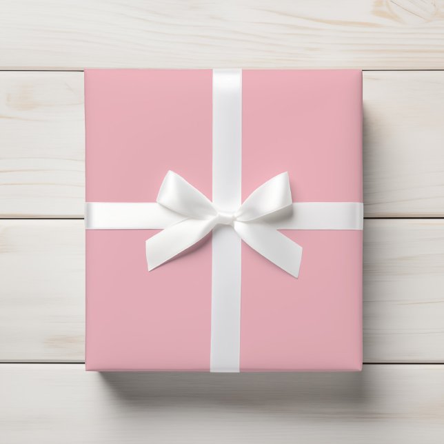 Minimalist Solid Soft Pastel Pink Wrapping Paper (Creator Uploaded)