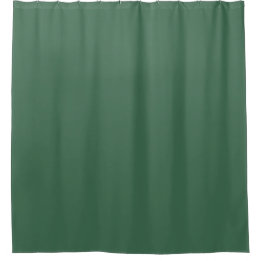 Minimalist Solid Unicolored Hunter Green Shower Curtain