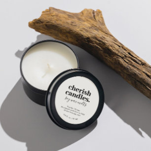 Minimalist Soy Candle Tin White Label