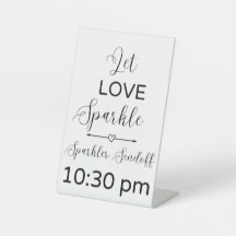 Minimalist Sparkler Sendoff Sign