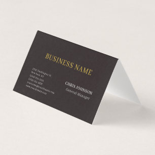 Minimalist Special Black & Gold Colour Plain Business Card