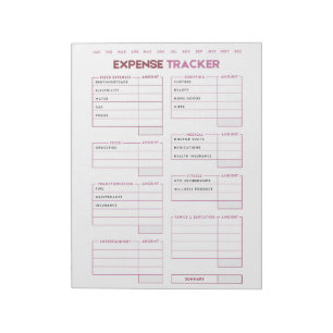 Minimalist Spending Overview Expense Tracker  Notepad