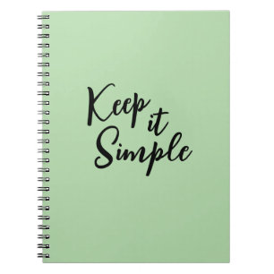 Minimalist Spiral Notebook   Aesthetic Journal