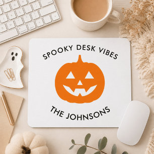 Minimalist Spooky Desk – Personalised Halloween Mouse Pad
