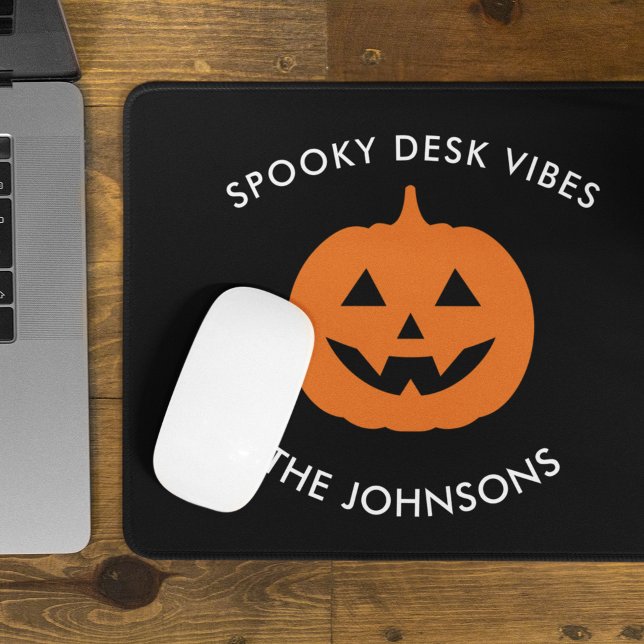 Minimalist Spooky Desk  – Personalised Halloween Mouse Pad (Creator Uploaded)