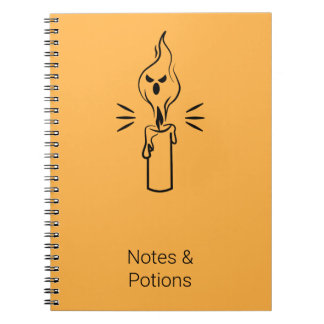 Minimalist Spooky Notes & Potions Spiral Notebook