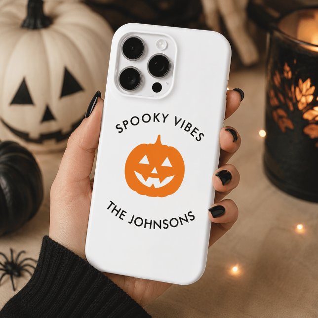 Minimalist Spooky Vibes – Personalised Halloween  Case-Mate iPhone Case (Creator Uploaded)