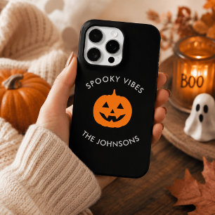 Minimalist Spooky Vibes – Personalised Halloween iPhone 15 Pro Max Case