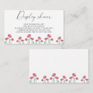 Minimalist spring Display shower Enclosure Card