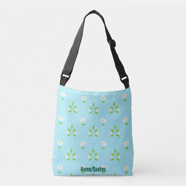 Minimalist Spring Floral Pattern Crossbody Bag (Front)