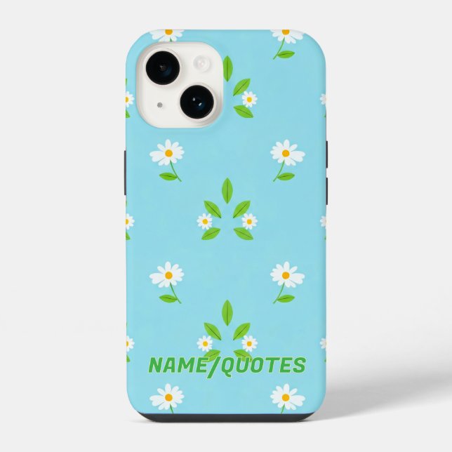 Minimalist Spring Floral Pattern iPhone Case (Back)