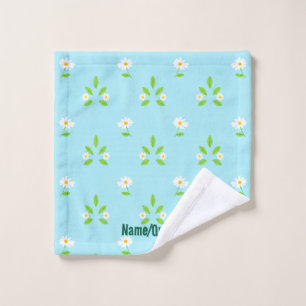 Minimalist Spring Floral Pattern Wash Cloth
