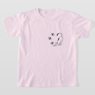 Minimalist Spring Kids Cat  T-Shirt