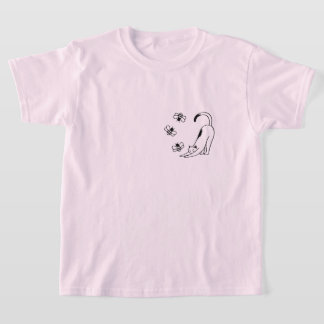 Minimalist Spring Kids Cat T-Shirt