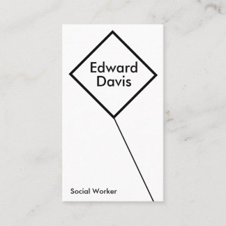 Minimalist square balloon business card