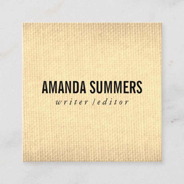 Minimalist Square Business Card (Front)