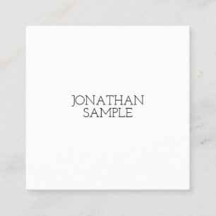 Minimalist Square Design Modern Luxury Tasteful Business Card