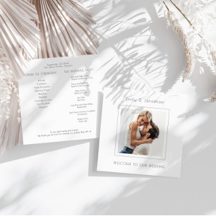 Minimalist Square Photo Wedding Program
