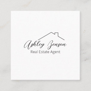 Minimalist   Square   QR Code  Square Business Card