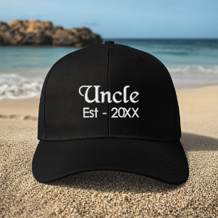 Minimalist Sript pregnancy announcement Uncle Embroidered Hat