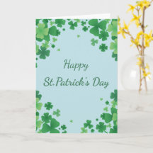 Minimalist St Patrick’s Day Clover Frame Greeting 