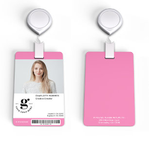 Minimalist Staff ID Employee Photo Badge ID Badge