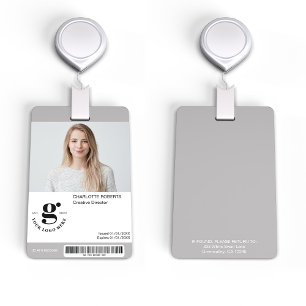 Minimalist Staff ID Employee Photo Badge ID Badge