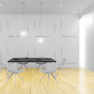 Minimalist State Love: We ♡ Florida Peel & Stick Wallpaper