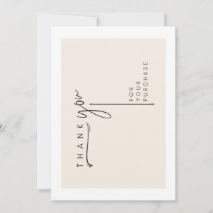 Minimalist Stationery Customer Thank You Card