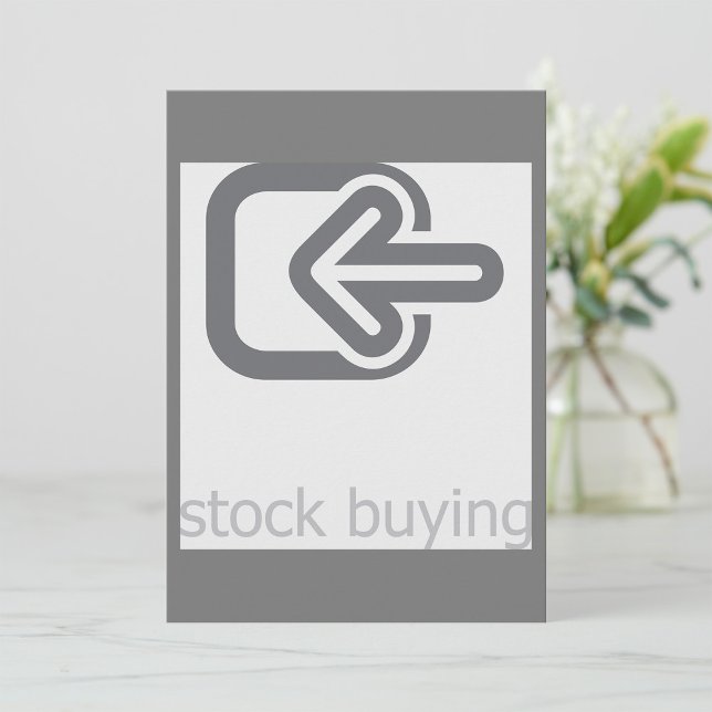 Minimalist Stock Buying Modern Financial Icon  Invitation (Creator Uploaded)