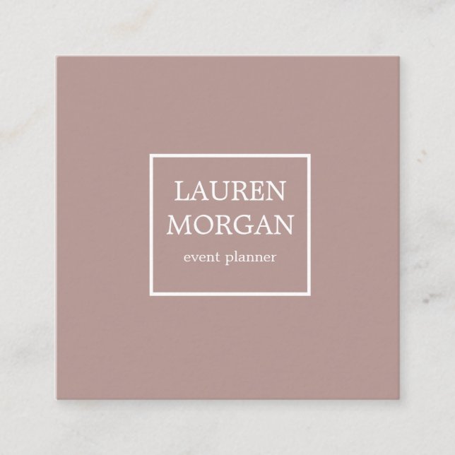 Minimalist Stormy Blush | Business Card (Front)