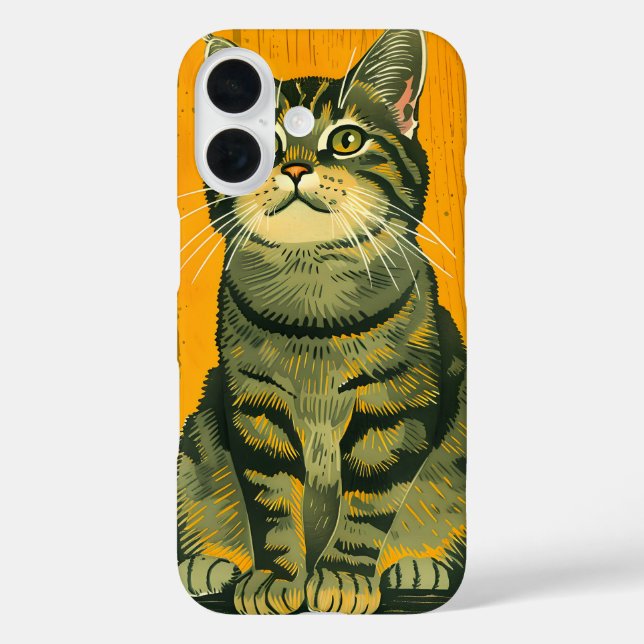 Minimalist Striped Grey Tabby  Case-Mate iPhone Case (Back)