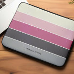 Minimalist Stripes Personalised  Laptop Sleeve<br><div class="desc">Personalise this design with your name,  monogram or text of your choice.</div>