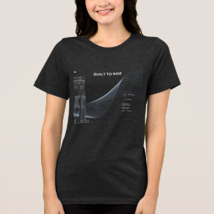 Minimalist Structure Line Art T-Shirt Tri-Blend Shirt