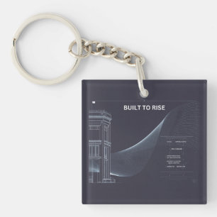 Minimalist Structure Metal Keyring