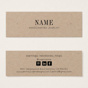 Minimalist Stud Earring Kraft Jewellery Display Ca