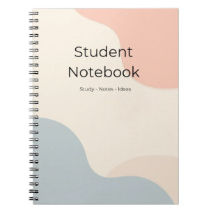 Minimalist Student Notebook Pastel Journal 