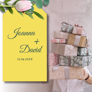Minimalist Style Calligraphy Font Wedding Gift Tags