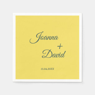 Minimalist Style Calligraphy Font Wedding Napkin